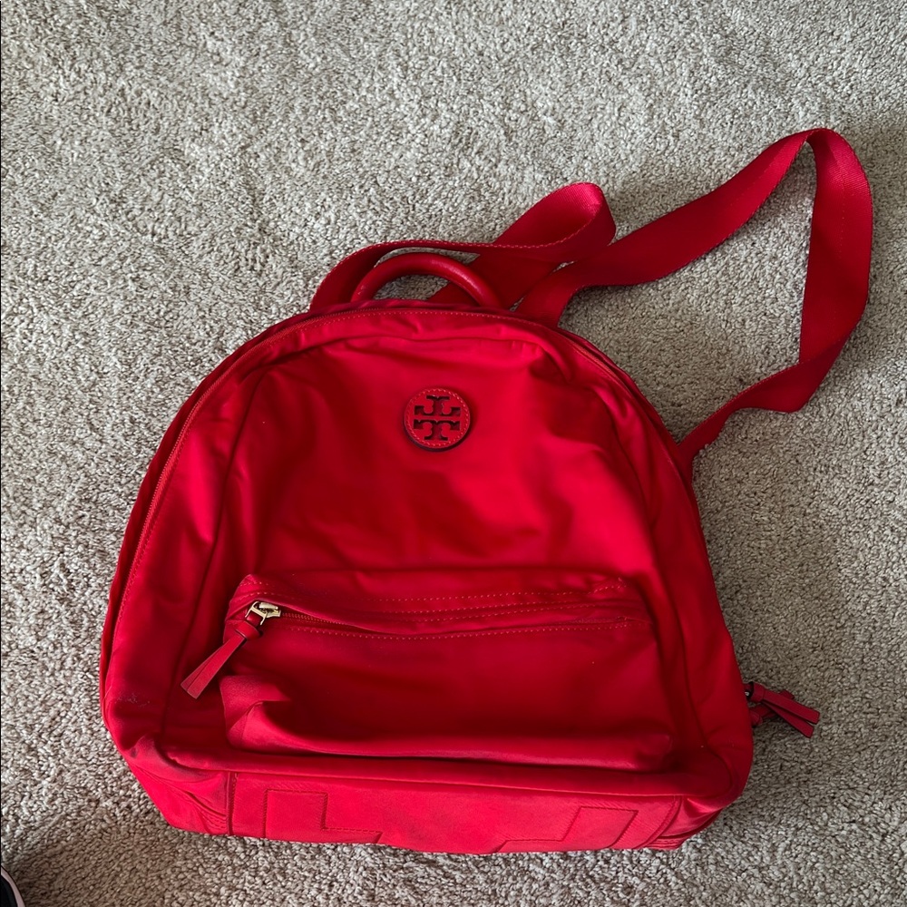 Tory Burch Vibrant Red Backpack